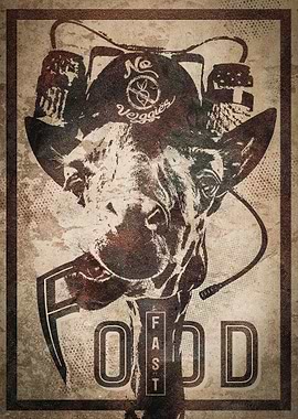 Giraffe Eating Fast Food