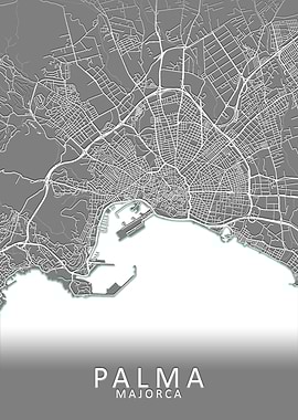 Palma Spain City Map