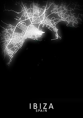 Ibiza Spain City Map