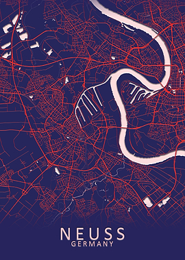 Neuss Germany City Map
