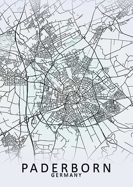 Paderborn Germany City Map