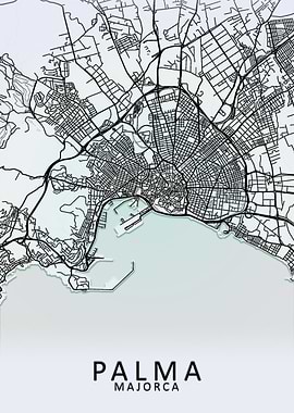 Palma Spain City Map