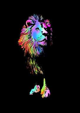 Lion colorful