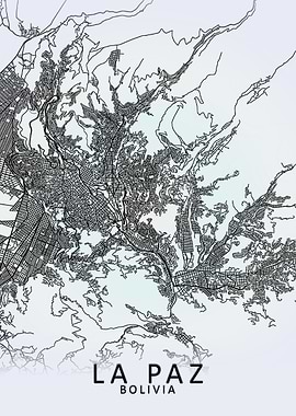 La Paz Bolivia City Map