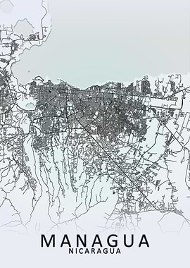 Managua Nicaragua City Map