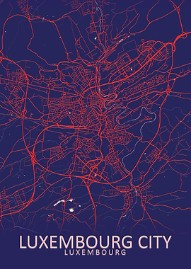 Luxembourg City Map