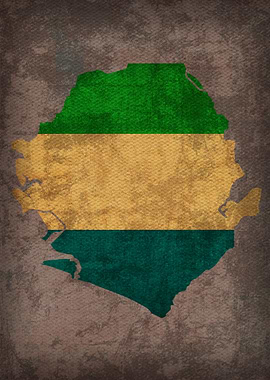 Sierra Leone Flag Map
