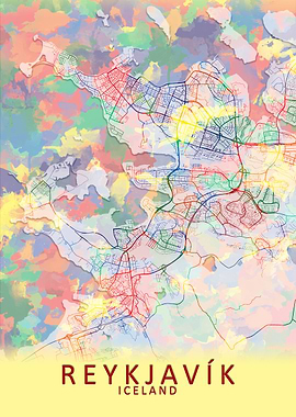 Reykjavik Iceland City Map