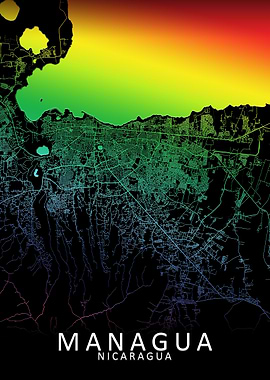 Managua Nicaragua City Map
