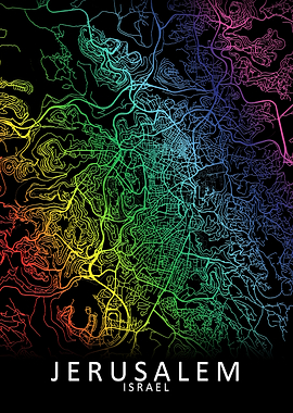 Jerusalem Israel City Map