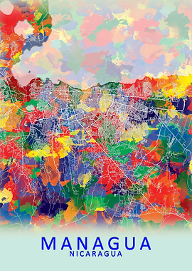 Managua Nicaragua City Map