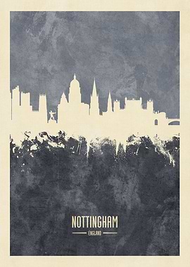 Nottingham England Skyline
