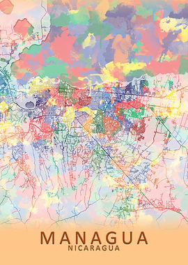 Managua Nicaragua City Map