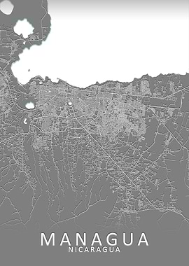 Managua Nicaragua City Map