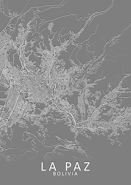 La Paz Bolivia City Map