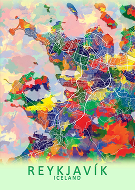 Reykjavik Iceland City Map