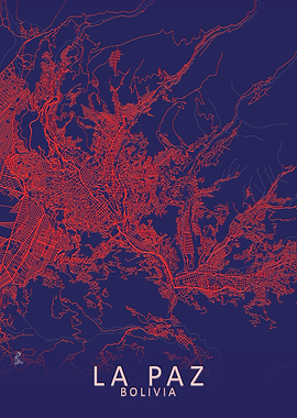 La Paz Bolivia City Map