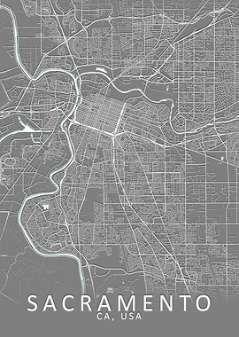 Sacramento CA USA City Map