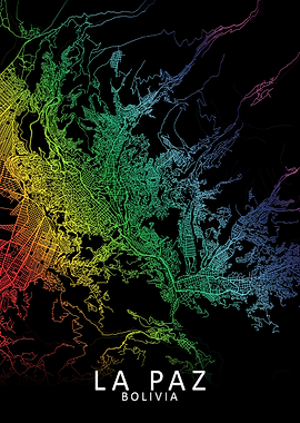 La Paz Bolivia City Map