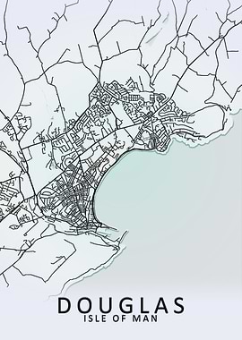 Douglas Isle of Man Map