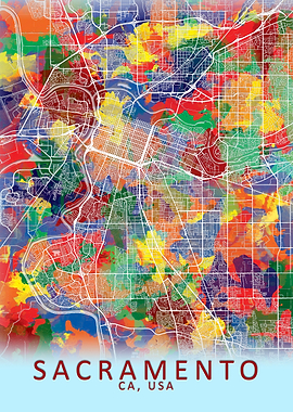 Sacramento CA USA City Map