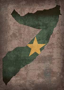 Somalia Country Flag Map