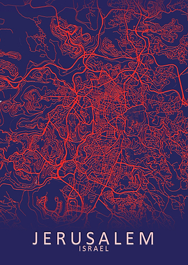 Jerusalem Israel City Map