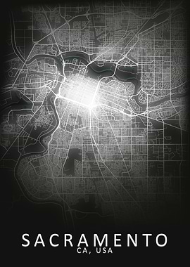 Sacramento CA USA City Map