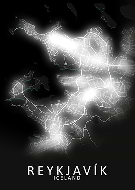 Reykjavik Iceland City Map