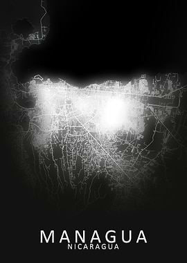 Managua Nicaragua City Map