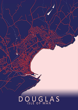 Douglas Isle of Man Map