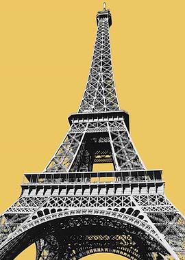 Comic Style Eiffel Tower