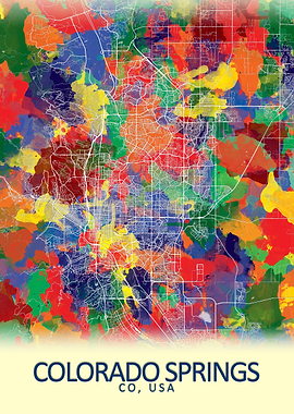 Colorado Springs USA Map