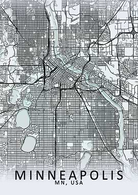 Minneapolis USA City Map