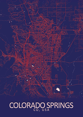 Colorado Springs USA Map