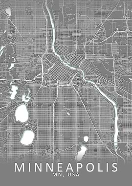 Minneapolis USA City Map