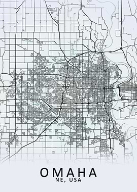 Omaha NE USA City Map
