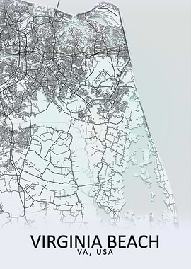 Virginia Beach USA Map