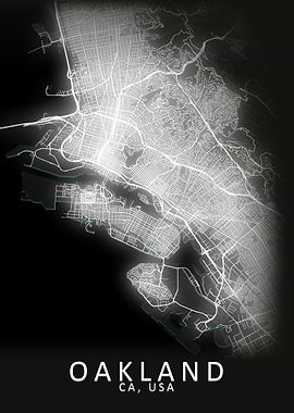 Oakland CA USA City Map
