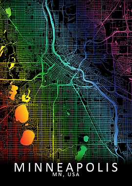 Minneapolis USA City Map