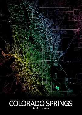 Colorado Springs USA Map