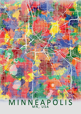 Minneapolis USA City Map
