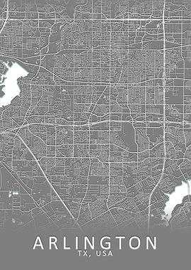 Arlington TX USA City Map