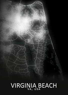Virginia Beach USA Map