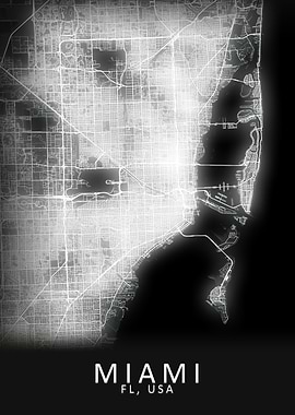 Miami FL USA City Map