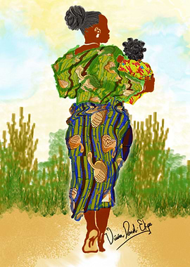 African Mother and Child 1