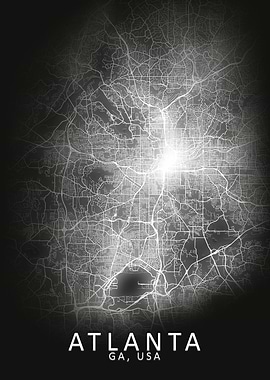 Atlanta GA USA City Map