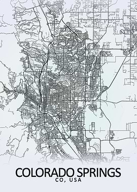 Colorado Springs USA Map