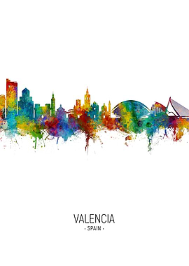 Valencia Spain Skyline
