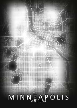 Minneapolis USA City Map